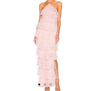The bar pink tulle gown
